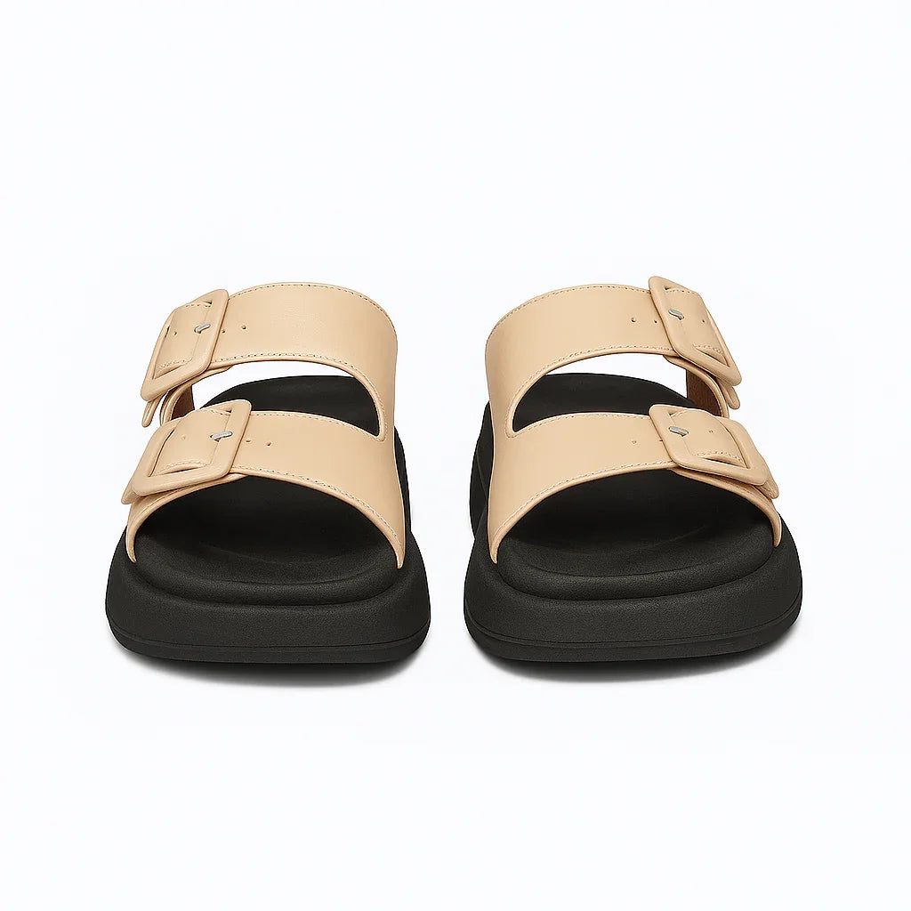 Sandalia Alina | Plataforma Mujer Doble Hebilla Cómoda y Moderna