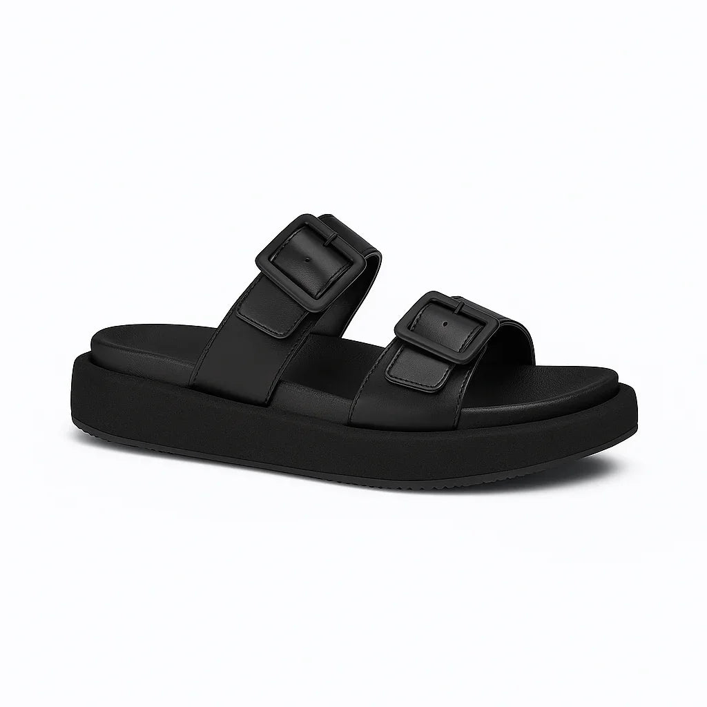 Sandalia Alina | Plataforma Mujer Doble Hebilla Cómoda y Moderna