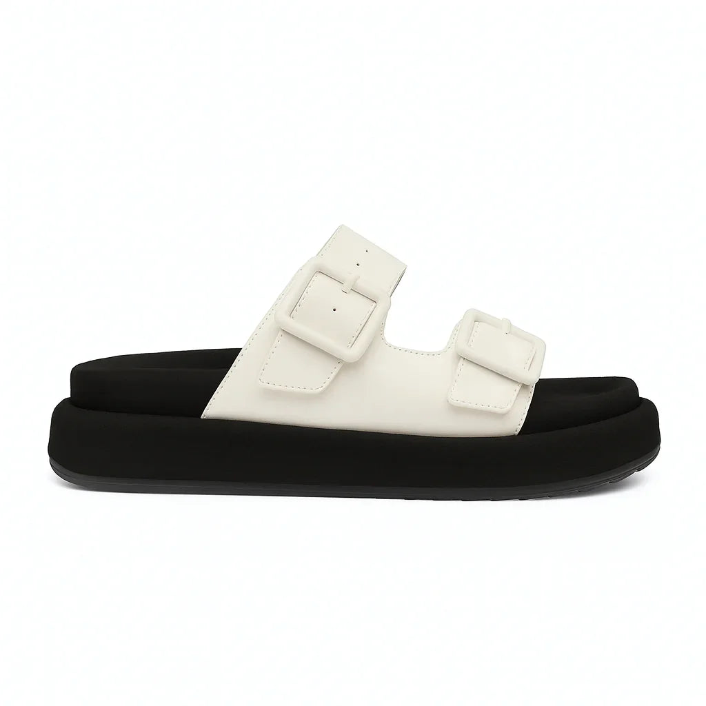 Sandalia Alina | Plataforma Mujer Doble Hebilla Cómoda y Moderna