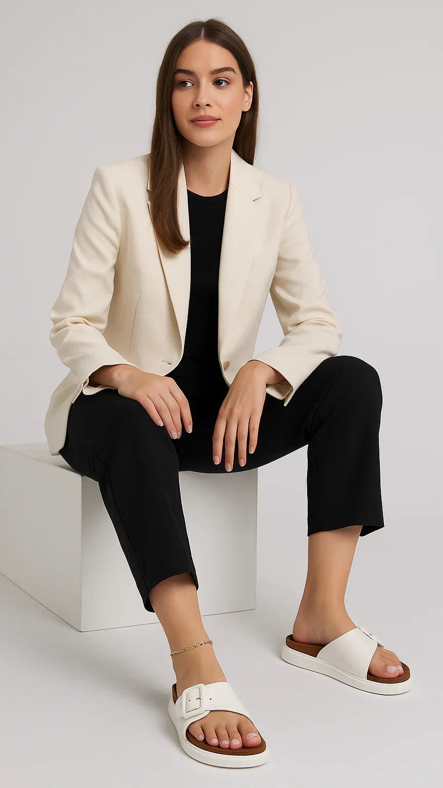 Sandalia Serena – Confort con Hebilla Decorativa | Camina con Confianza y Elegancia