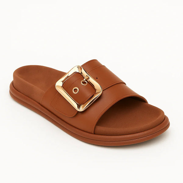 Sandalia Oriana – Premium con Hebilla Dorada | Elegancia y Comodidad Suprema