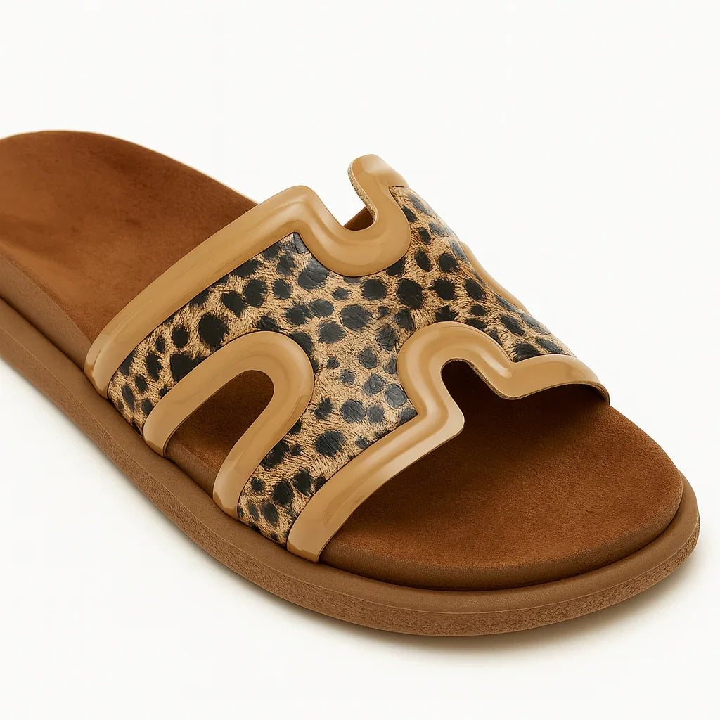 Sandalia Kiara – Diseño Animal Print | Cómoda y Moderna