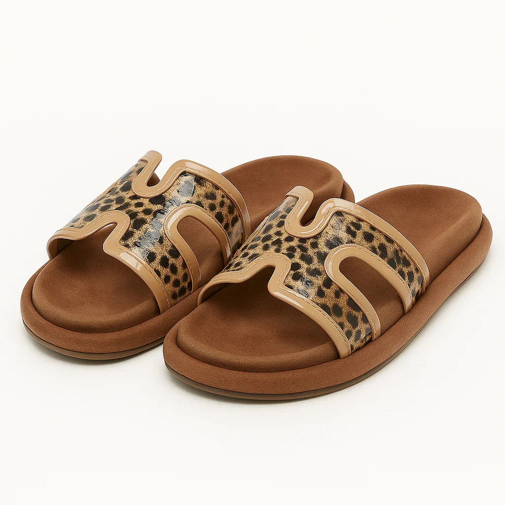 Sandalia Kiara – Diseño Animal Print | Cómoda y Moderna