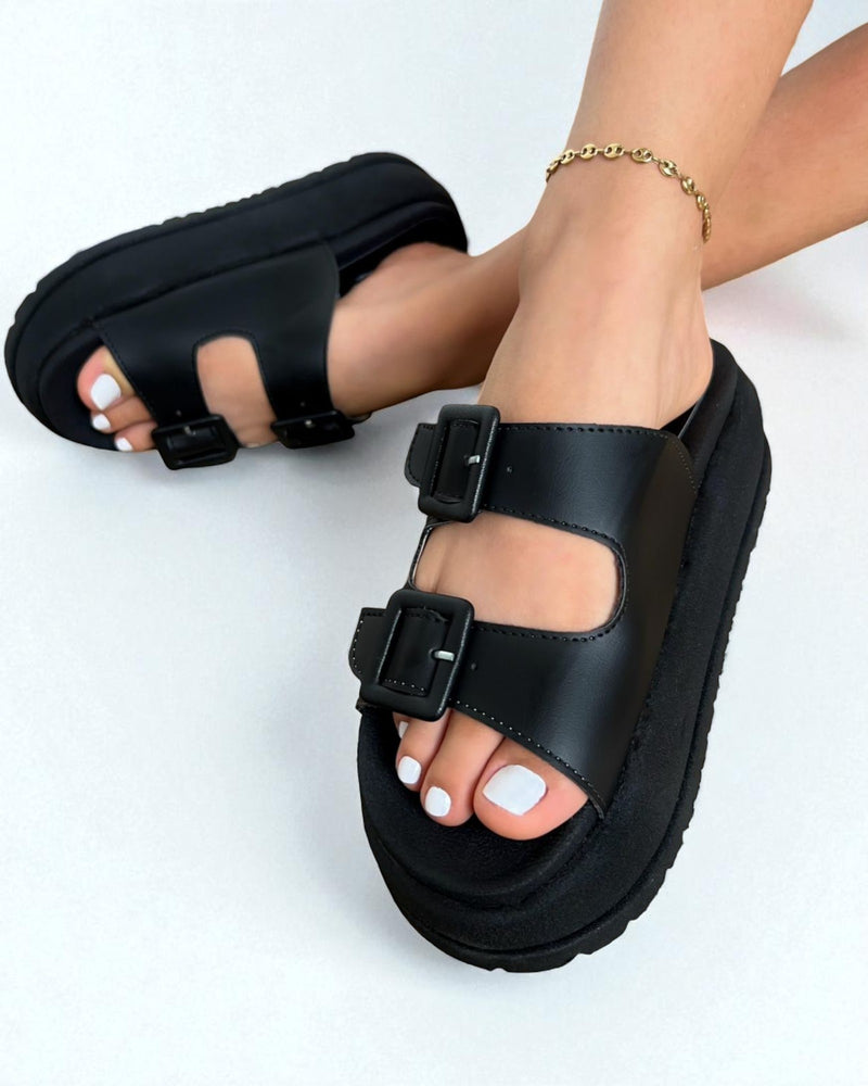 Sandalia Alina | Plataforma Mujer Doble Hebilla Cómoda y Moderna